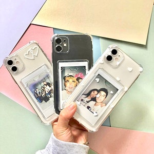 Gepersonaliseerde telefoonhoesje met foto | liefde instax mini-prints portemonnee iPhone 16 samsung fotokaart kerst bedankt brievenbus vriendschap