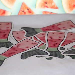 Watermelon Mermaid Tail Sticker