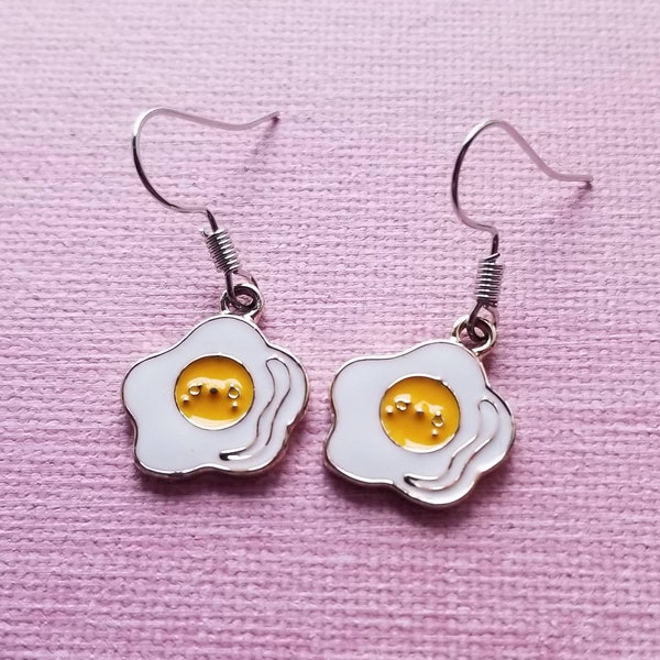 Mini Fried Egg Charm Earrings