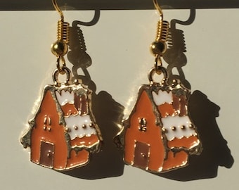 Gingerbread House Earrings