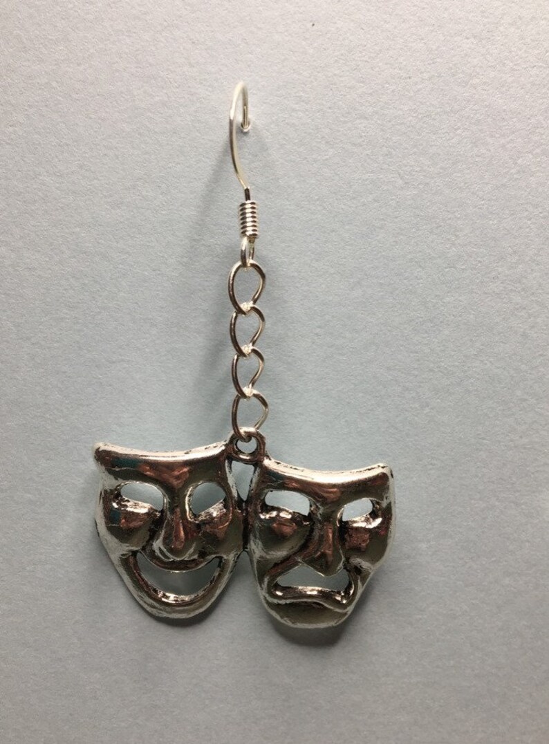 Drama Club Earrings Theater Mask Earrings Etsy