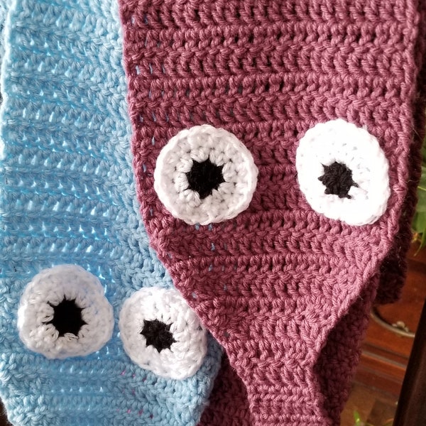 CROCHET PATTERN: Worm on a String Scarf