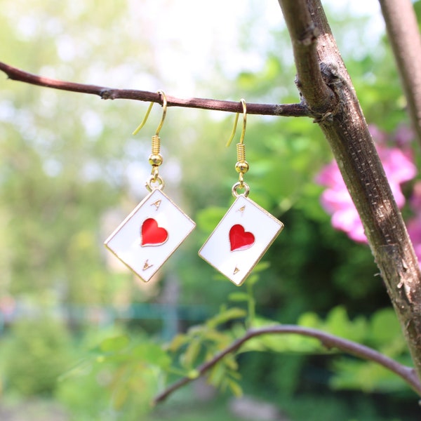 Ace of Hearts Earrings