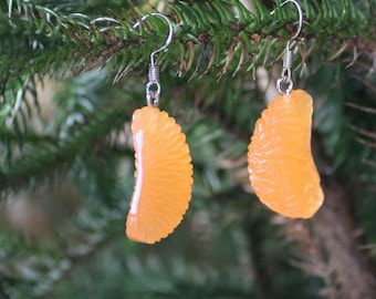 Orange Slice Dangle Earrings