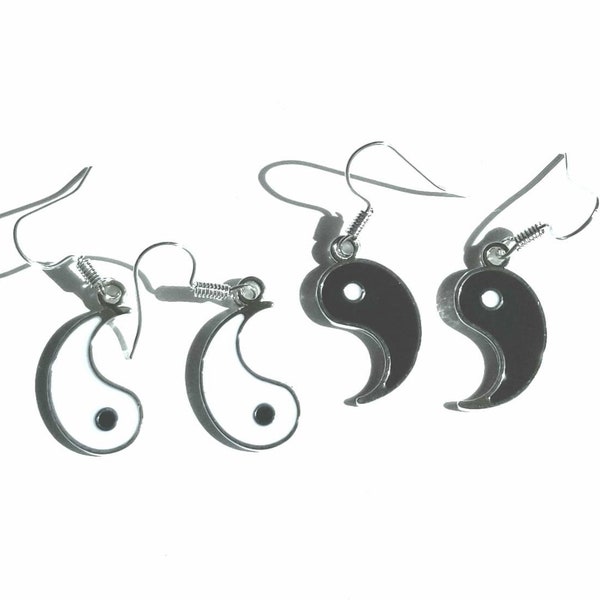 Yin Yang Symbol Charm Earrings