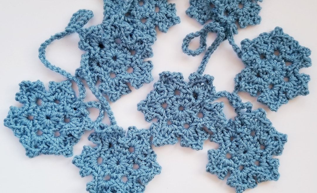 CROCHET PATTERN: Snowflake Garland - Etsy
