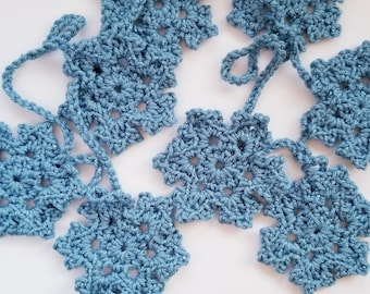 CROCHET PATTERN: Snowflake Garland