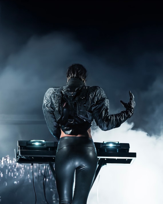Cropped Bomber Jacket With Boosted Shoulder Pads and