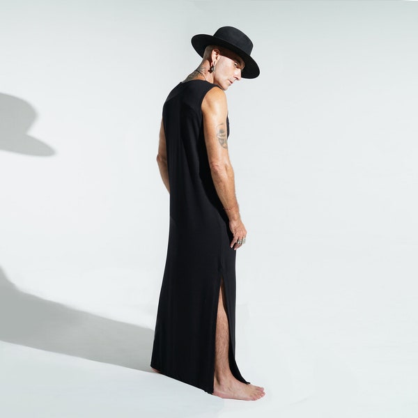 Oversized Dark Fashion Kaftan - Avant Garde Tunic - Androgynous Goth Long Shirt