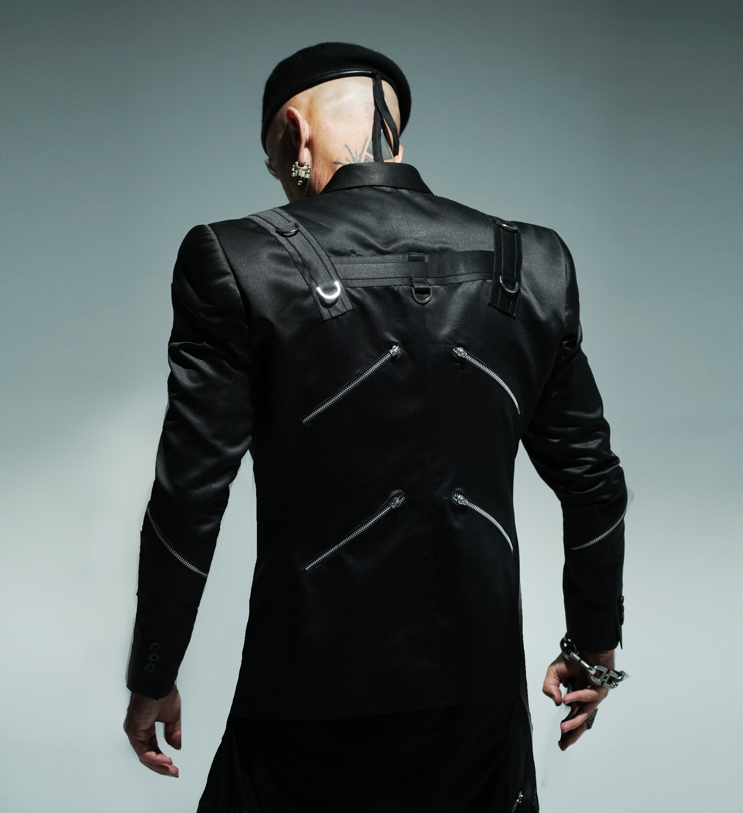 Handmade Single Breasted Blazer With Hardware and Booster Handmade Single Breasted Blazer With Hardware and Booster