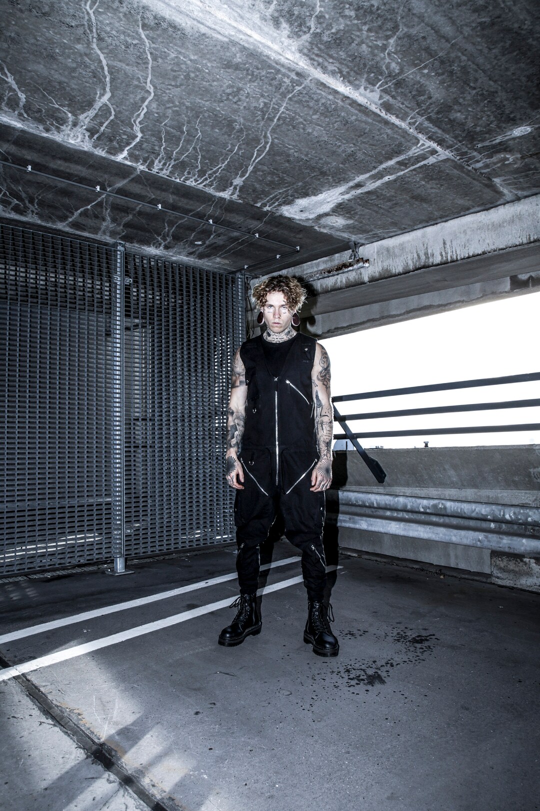 Handmade Canvas Jumpsuit | Dark Fashion | Cyberpunk | Gothic
