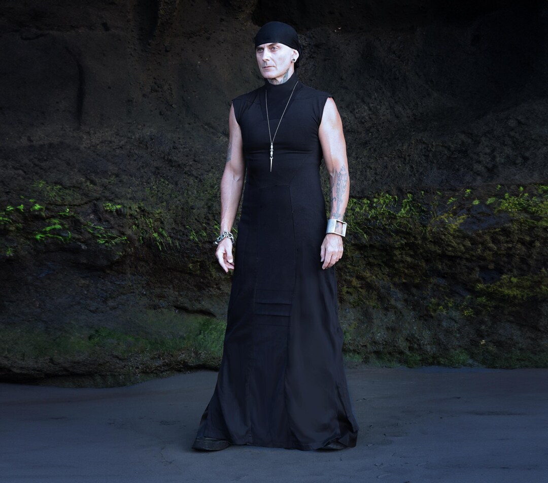 Obsidian Robe | Avant Garde Androgynous Robe in Soft Baby Terry ...
