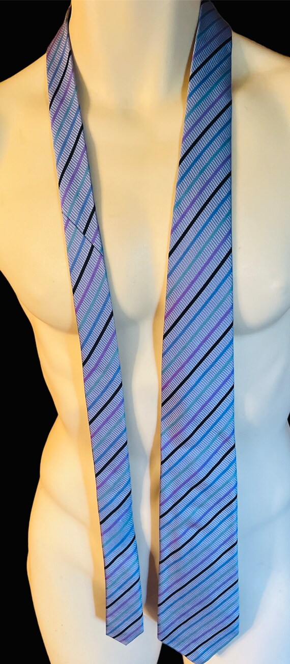 Charles Tyrwhitt Vintage Striped Lightblue Spring ~ Tie Silk Neck Tie