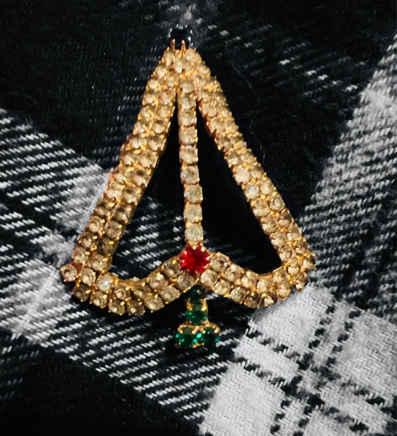 Antique Vintage Christmas Tree Brooch 70’s Classic