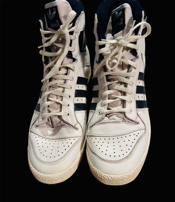 Vintage Adidas Decade Basketball Boots Hi Top Lea… - image 3