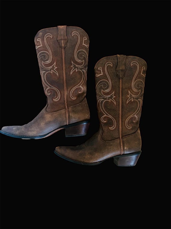 Crush Westin Brown Durango Cowboy Western Boots Vintage  display picture 1