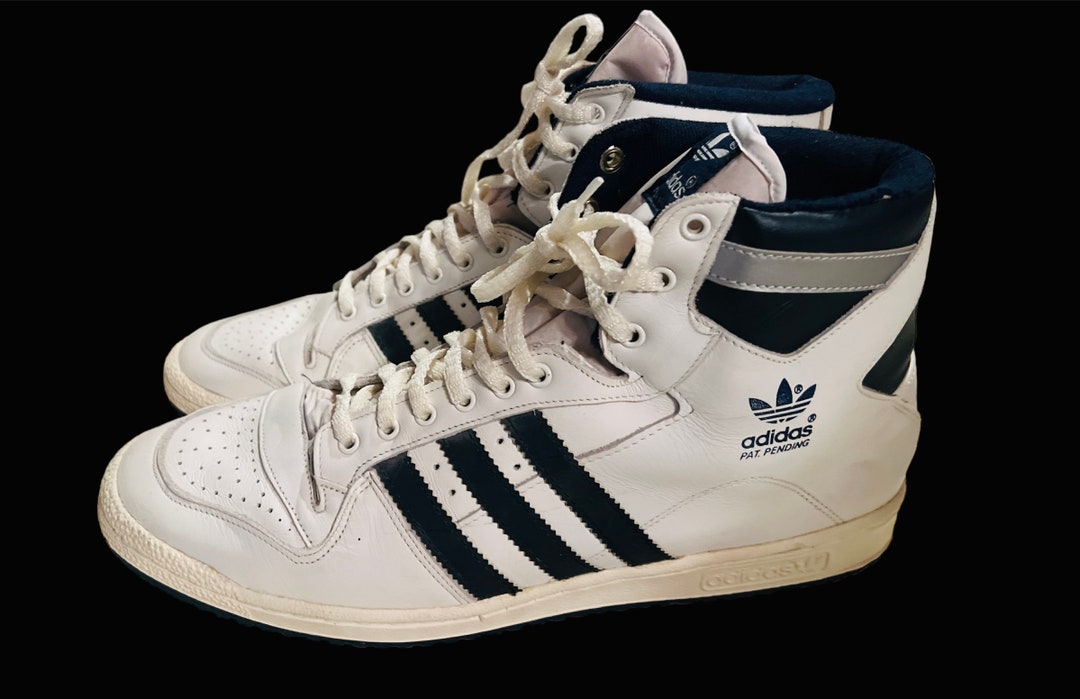 Vintage Adidas Decade Basketball Boots Hi Top Leather Original Trainers ...