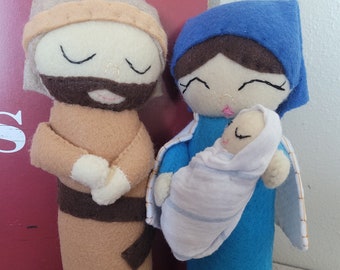 Holy Family doll set Joseph Mary Baby Jesus