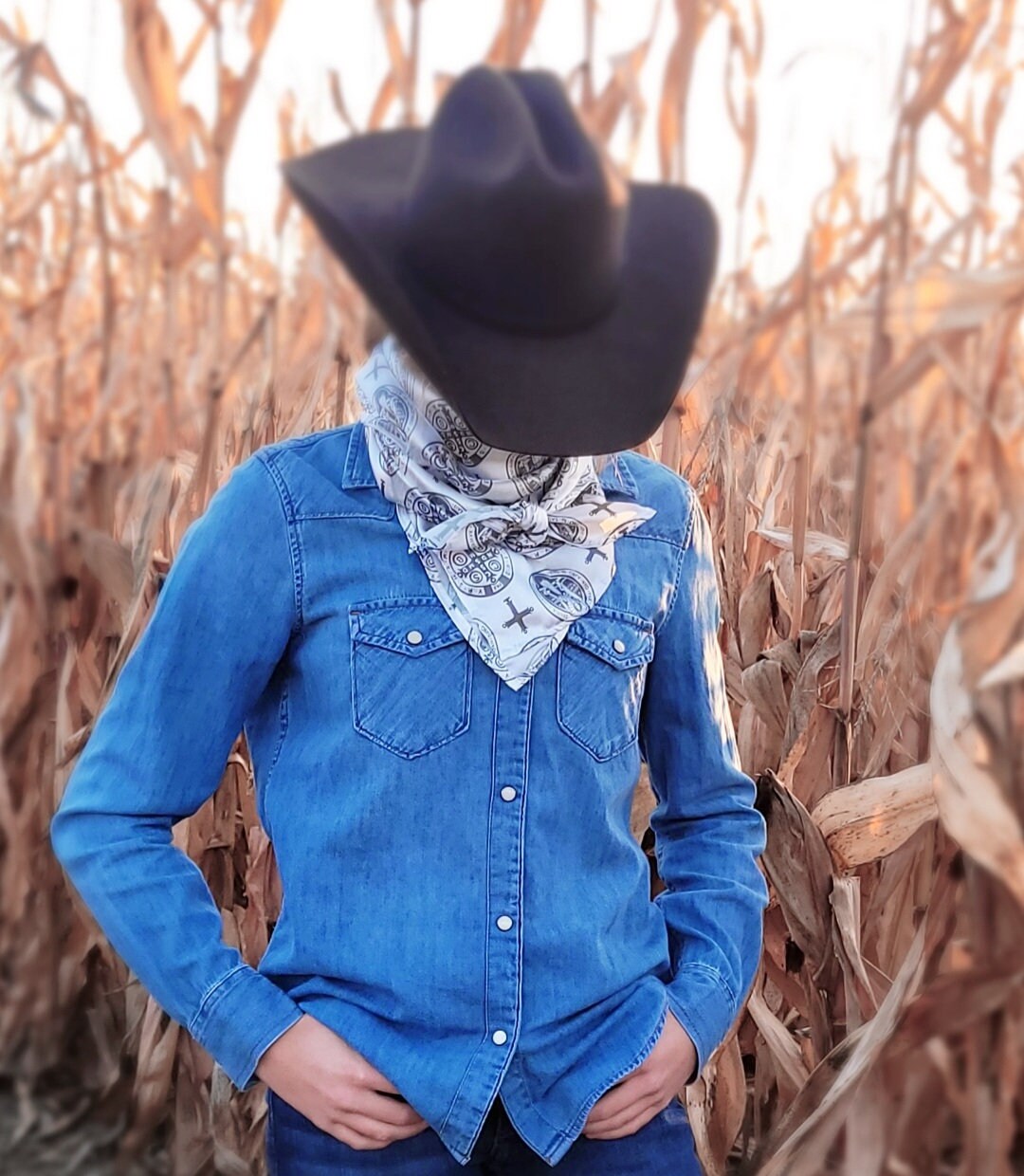 St. Benedict Medal Wild Rag/ Catholic Scarf/ Western/ Rodeo/ Cowgirl ...