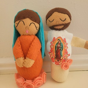 Our Lady of Guadalupe and St. Juan Diego dolls Easter Confirmation Christmas First Communion May
