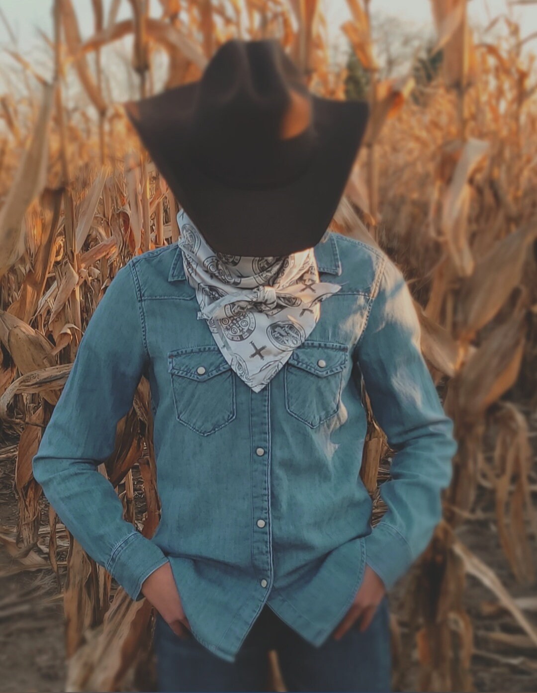 St. Benedict Medal Wild Rag/ Catholic Scarf/ Western/ Rodeo/ Cowgirl ...