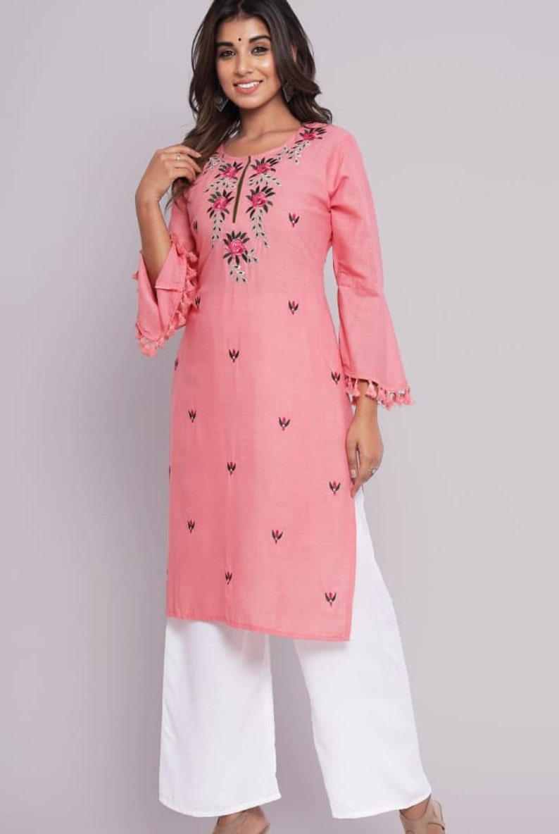 Fabric RAYON KURTI WITH palazzo