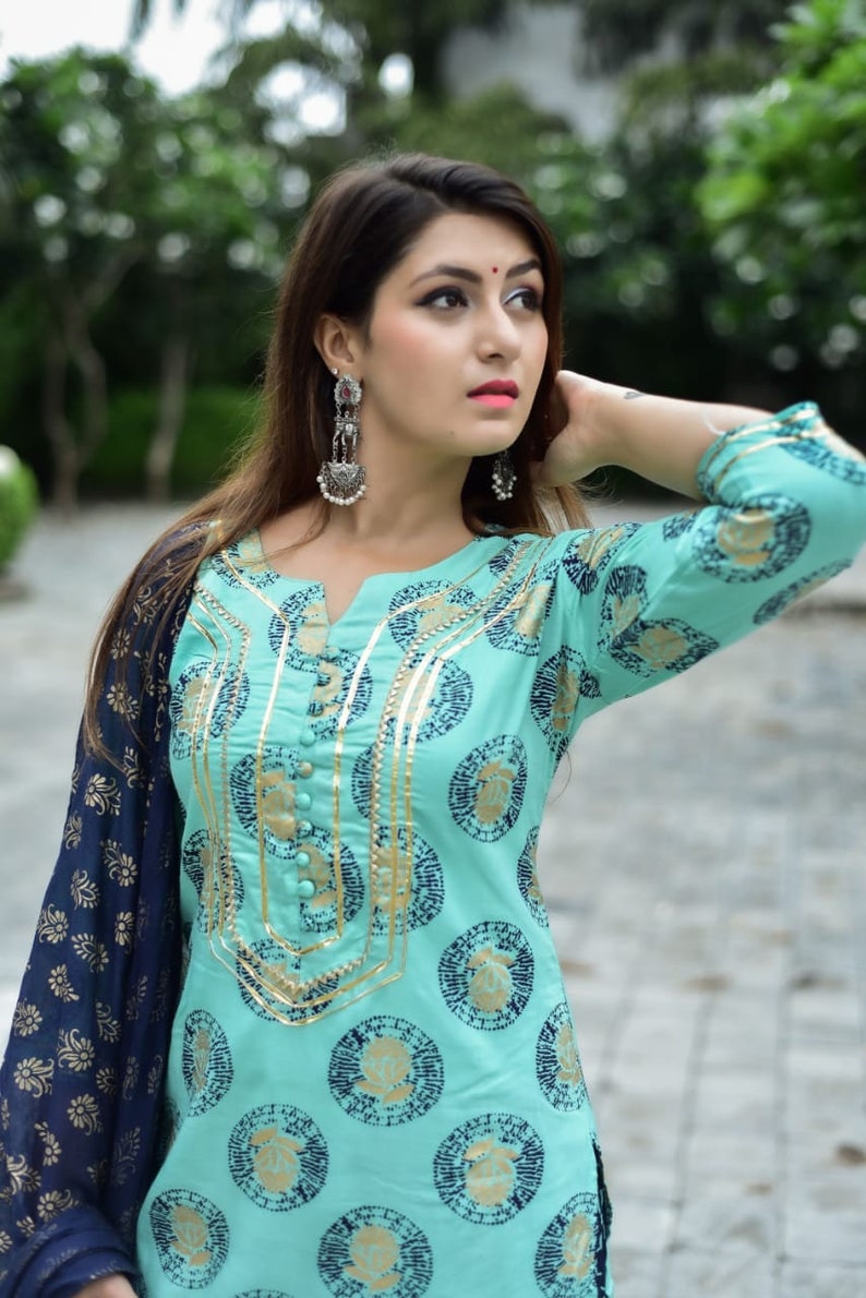 Beautiful printed kurti plazo rayon fabric for Girls/&Women Bestseller