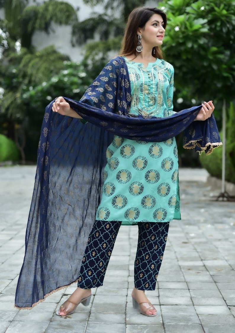 Beautiful printed kurti plazo rayon fabric for Girls/&Women Bestseller
