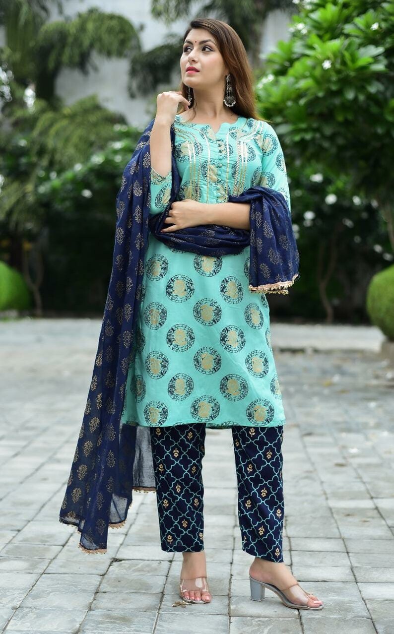 Beautiful printed kurti plazo rayon fabric for Girls/&Women Bestseller