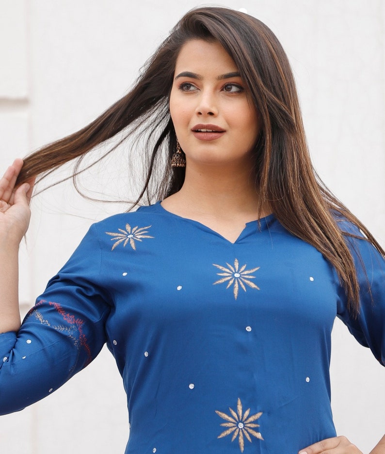 Fabric-Rayon Kurta with Pant
