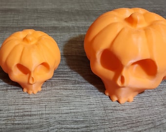 Halloween Pumpkin Skulls | 3D Printed plastic decoration | Holiday Decor | Gothic Spooky Model | Many Colors available!
