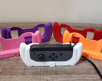 Nintendo Switch Joycon Controller Half Wheel Comfort Grip | Great for Mario Kart 8 | Gamer Gift | Video Game Console Accessory