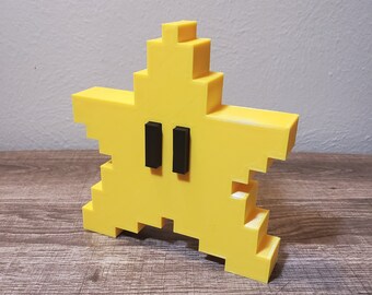 Super Mario Bros. Star Christmas Tree Topper | Gamer Gifts | Holiday Decorations | Video Game Ornament | Nintendo Figurine