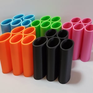 5x Plastic Lighter Sleeves | 3D Printed | Lighter Covers Compatible with BIC lighters | Blank Holders | Art Supply Tubes | Glow in the Dark
