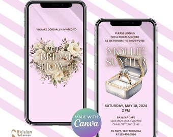 Bridal Shower Digital Editable Invitation Template