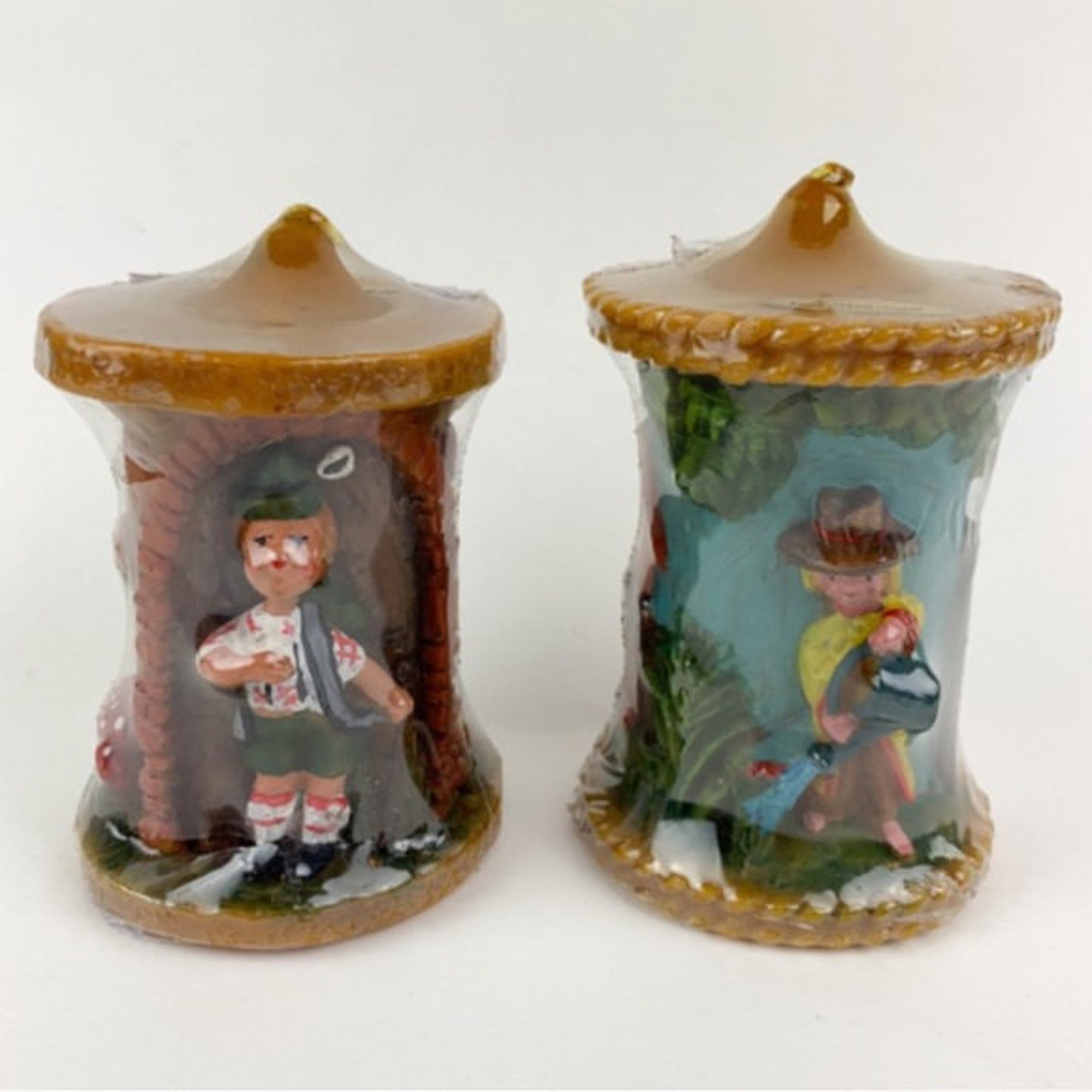 Vintage Germany Gunter Kerzen Handbemalt Candles Etsy