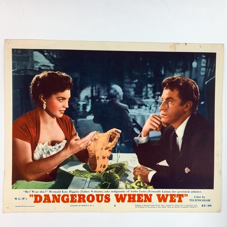 Dangerous When Wet 1953 MGM Esther Williams Lobby Card Etsy