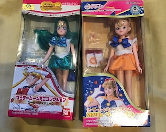 BANDAI sailor moon miniature dolls Venus and Mercury doll 2 pack unopened boxes collectible