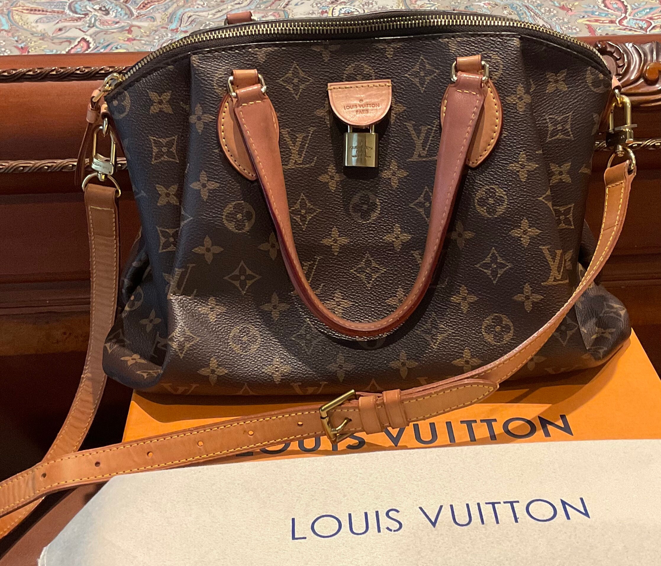 Authentic Louis Vuitton Monogram Rivoli PM Bag Lock and Key Dust Bag and Box Included MINT CONDITION Etsy Canada
