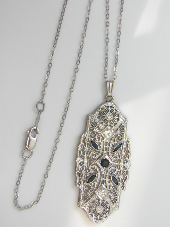 Antique Filigree Necklace in Solid 14kt Gold - Ant