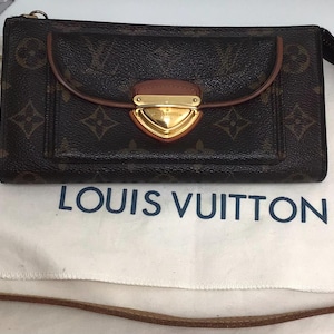 Auténtico bolso de mano grande con cremallera y monograma Astrid de Louis Vuitton, bandolera