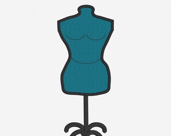 Dress Form Applique Embroidery Design, Girly design, Accessories machine embroidery, cute design, Teenager Gift