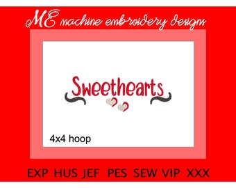 Sweetheart Valentine's Day Embroidery Design, Valentine's Day, Love, machine embroidery, Festive designs, cute design, Anniversary