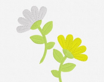 Daisy Flower Embroidery Design, Floral machine embroidery, Daisy Flower, Kitchen Towels, Pillow, Home Decor, Spring Accessories, Garden