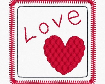 Feltie Design, Valentine's Day Embroidery Design, Machine Embroidery, Stamp, Hair Barrette