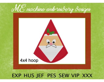 Whimsical Santa Embroidery Design, Christmas design, machine embroidery, Festive designs, cute design, Kids, Children