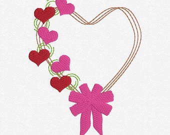 Twig Wreath, Valentine's Day Embroidery Design, Love, machine embroidery, Festive designs, Anniversary Gift, Stylish Design,