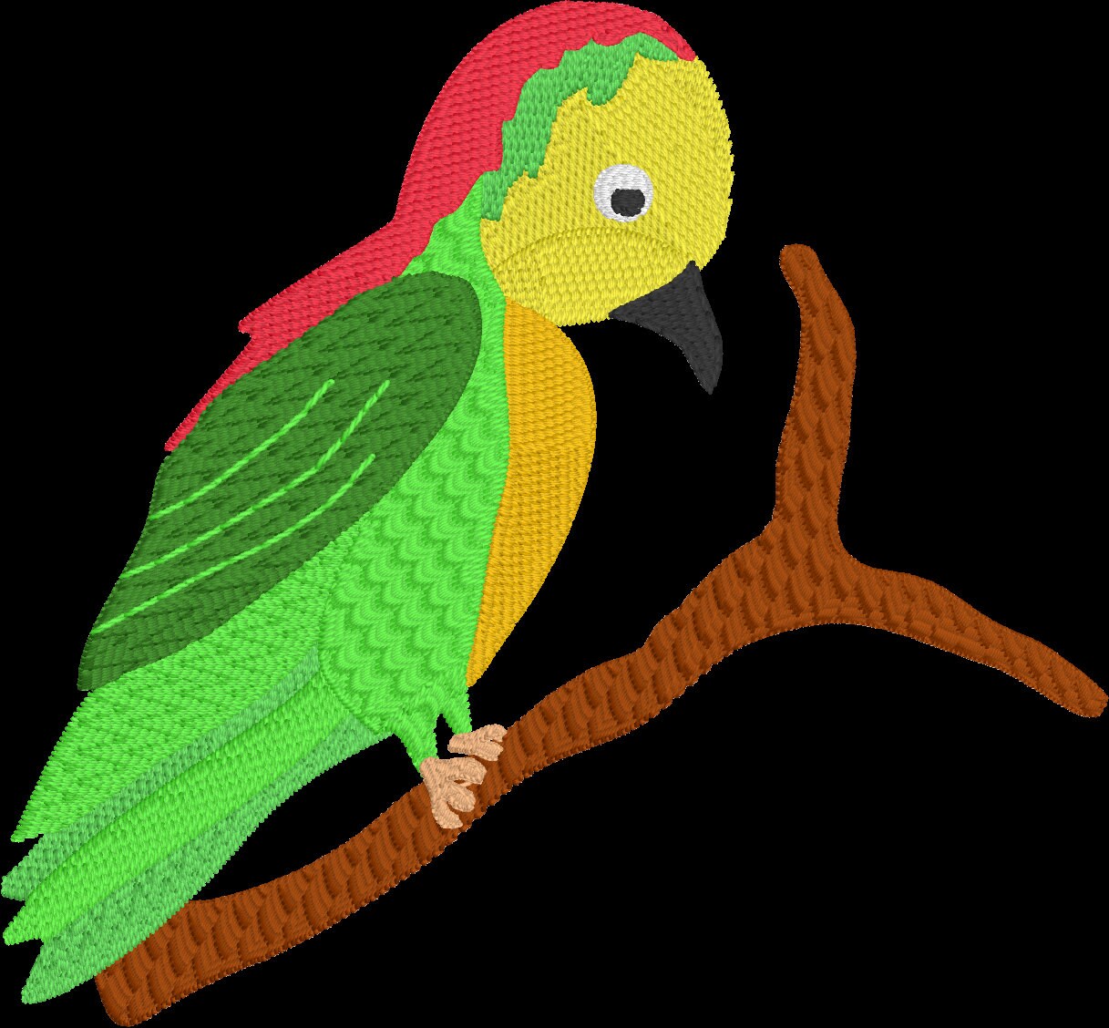 Parrot Embroidery Design Machine Embroidery Tshirts Birds Etsy
