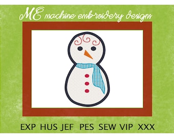 Snowman Ornament ITH Embroidery Design, Christmas design, machine embroidery, Festive designs, cute design, Ornament