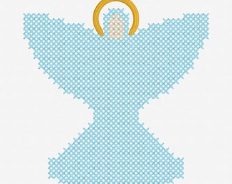 Angel Crossstitch Embroidery Design, Religious machine embroidery, Nursery Decor, Newborn Gift, Baptism Gift, Blessing, Sympathy Gift Infant